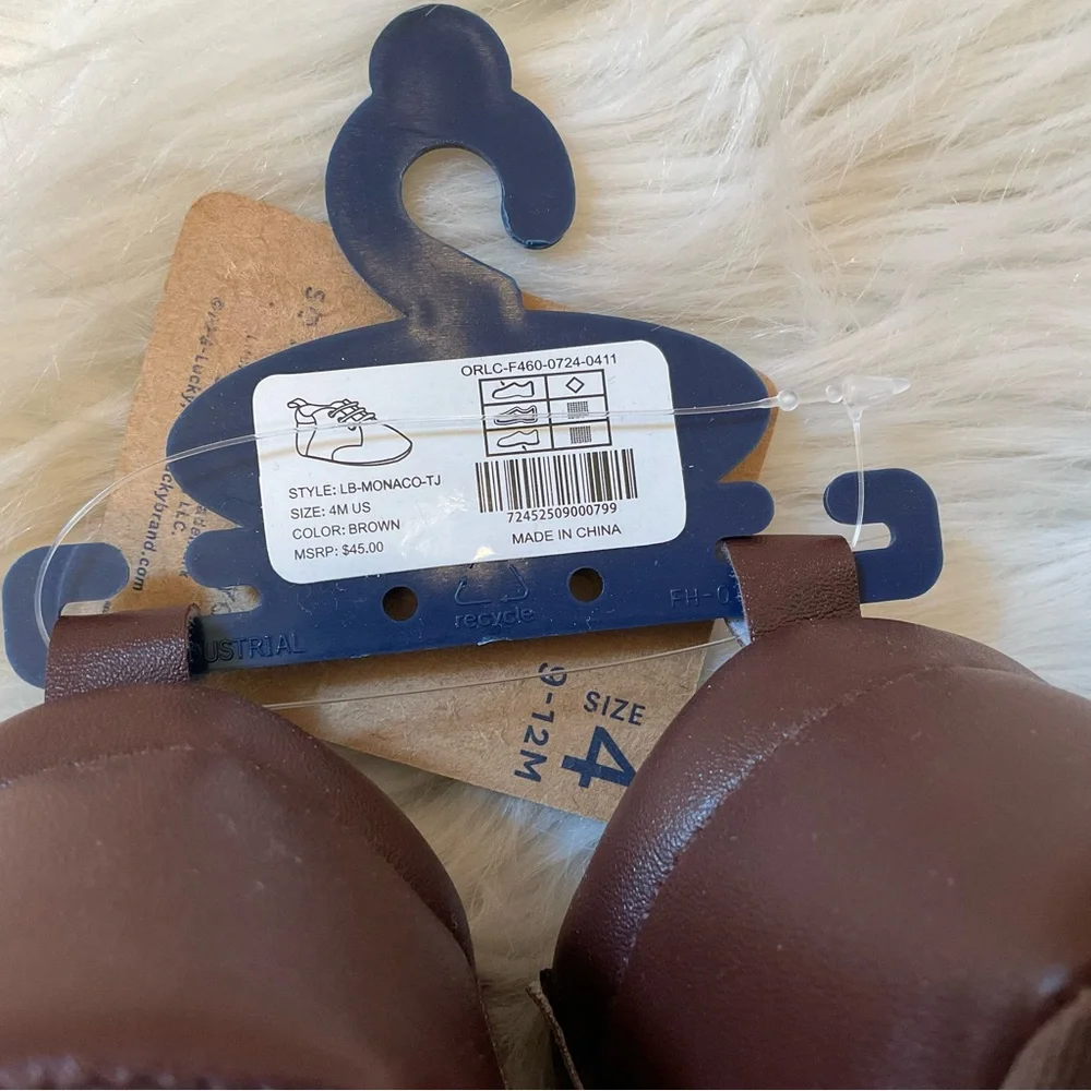 Lucky Brand Monaco Crib Shoes - NWT - Size 4 / 9-12 Months - Brown